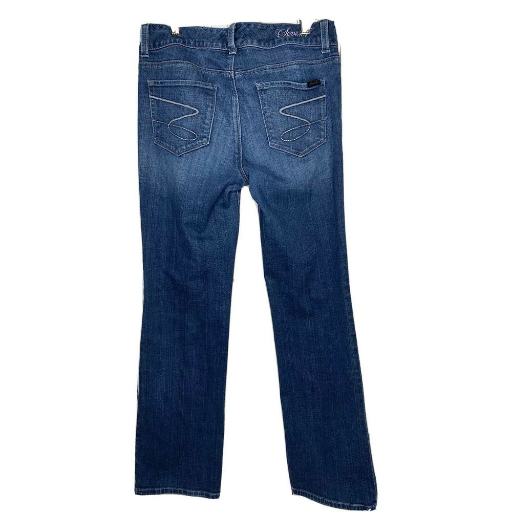 Seven7 Bootcut Medium Wash Double Button Jean Sz 6 - image 2